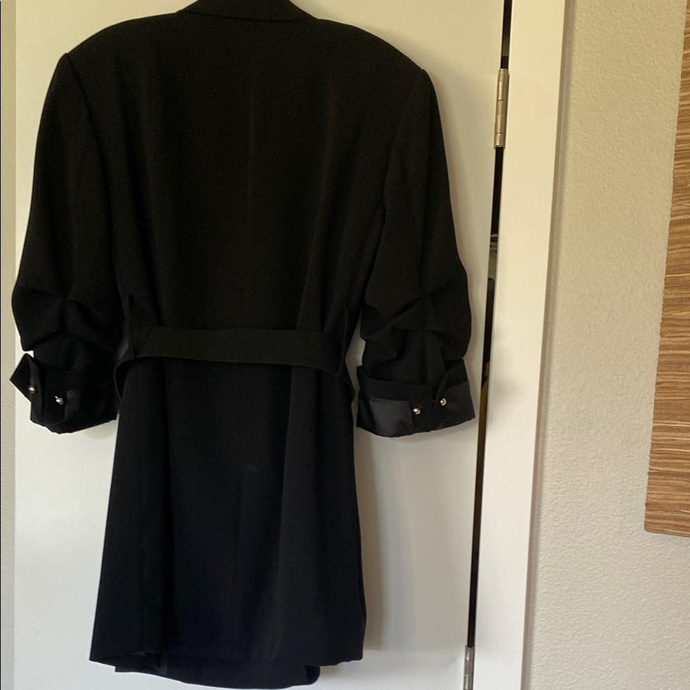 Zara Black Tailored Blazer with Belt - Picture 9 of 13